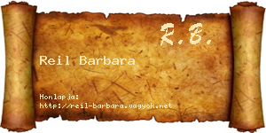 Reil Barbara névjegykártya